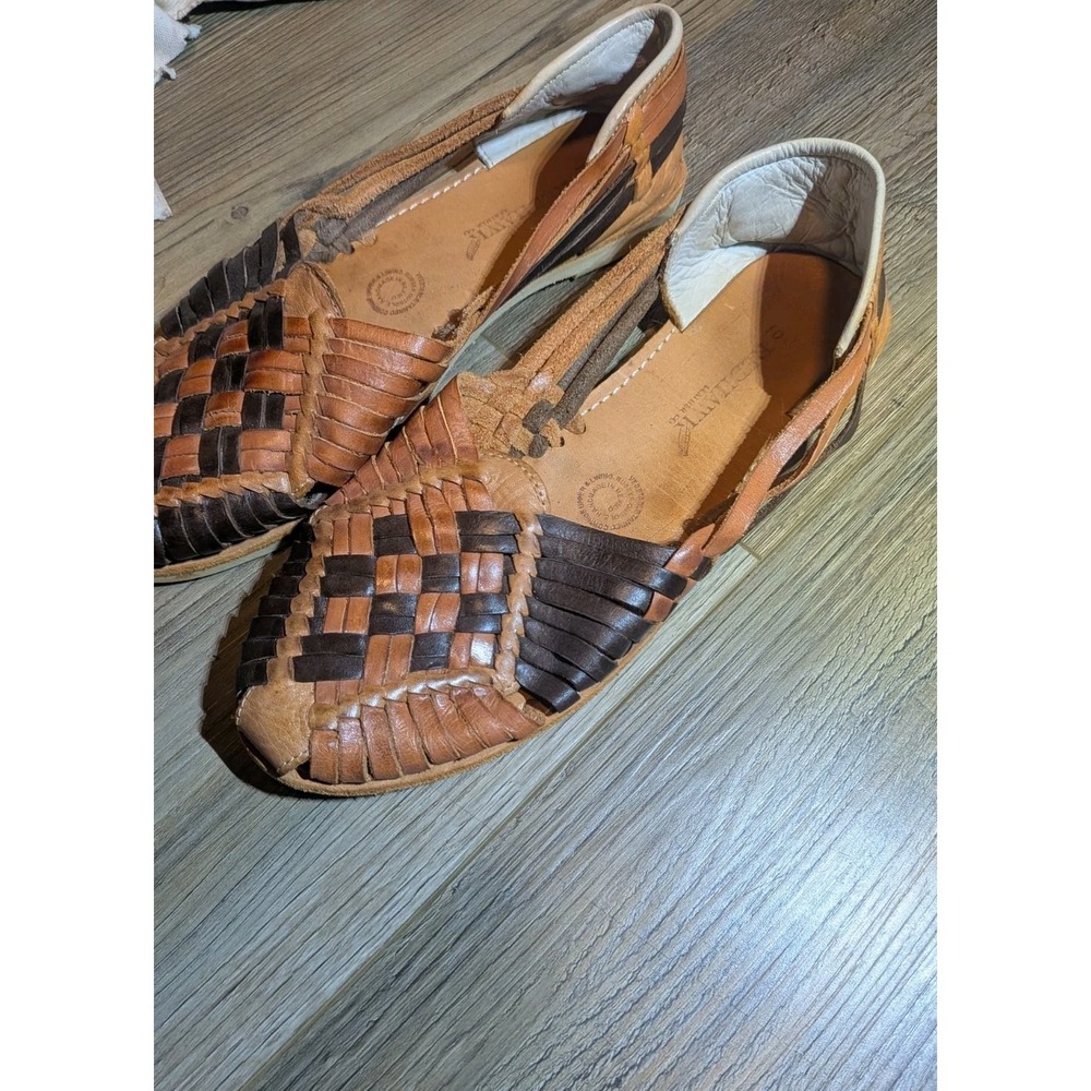 Redhawk Leather Company Women's ESTILIO Hand-Sewn Leather Slides Sandals Size 10 - Picture 3 of 6